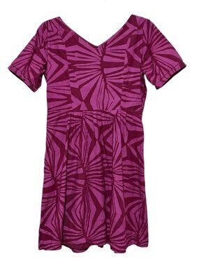 Global Mamas Cotton Sundress XL Block Print Handmade Pockets 100% Organic Cotton